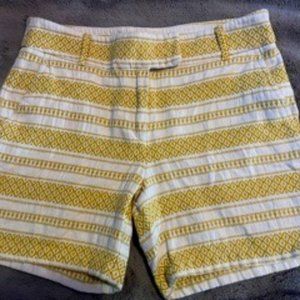 Ann Taylor Loft size 6 shorts,, mustard & cream